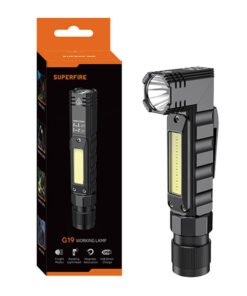Superfire G19 multifunktsionaalne taskulamp, 200 lm, USB, 5 režiimi, 200 m