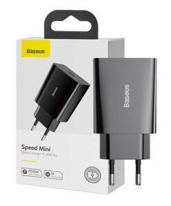 Baseus Speed Mini Quick Charger, USB-C, PD, 3A, 20W (black)