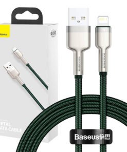 USB laidas, skirtas „Lightning Baseus Cafule“, 2.4A, 1m (žalias)