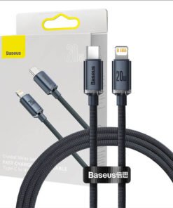 Baseus Crystal cable USB-C to Lightning, 20W, PD, 1.2m (black)