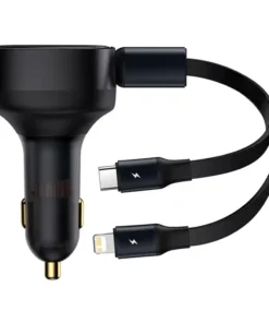 Car Charger Baseus Enjoyment with cable USB-C + Lightning 3A, 30W (Black)