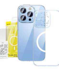 Baseus Crystal Transparent Magnetic Case and Tempered Glass set for iPhone 14 Pro Max