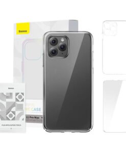 Case Baseus Crystal Series for iPhone 11 pro max (clear) + tempered glass + cleaning kit