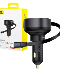 Car Charger Baseus Enjoyment Pro with lightning cable + USB-C , 55W (black)
