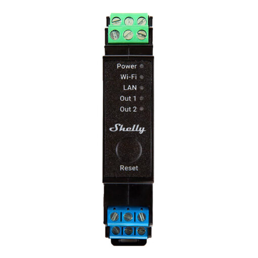 Shelly Pro 2PM DIN Rail 2-channel Relay, WiFi/LAN (Power measurement ...