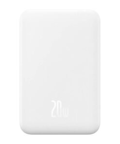 Magnetiline miniatuurne varupatarei Baseus 5000mAh, USB-C 20W (valge)