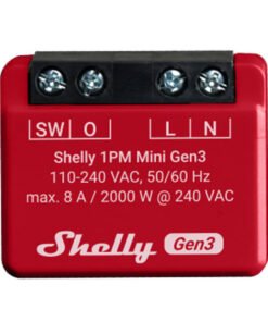 Shelly 1PM Mini Gen3 kontroller, WiFi/Bluetooth