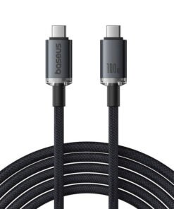 Fast Charging Cable Baseus Crystal Shine USB-C to USB-C 100W, 1,5m, 20Gb (black)
