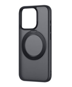 Telefoniümbris alusega Baseus SkyRing 360° iPhone 15 jaoks + karastatud klaas ja puhastuskomplekt (must)