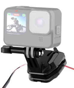 PULUZ mootorratta esiklaasi klamber spordikaameratele (DJI Osmo Action 4, GoPro Hero 12, Insta360 Ace Pro / X4) (must)