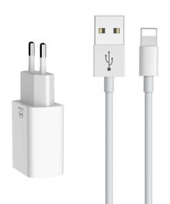 Kahe USB-ga laadija Mcdodo CH-6720 (EU) Lightning 1m reisikomplekt (valge)