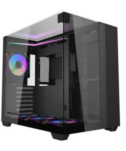 Darkflash TH285 computer case (black) + 4 fans