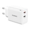 Choetech PD6013, GaN, 2x USB-C, PD65W võrgulaadija (valge)