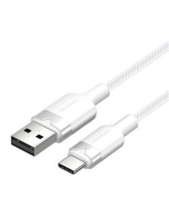 USB 2.0 A to USB-C 3A cable Vention CTNWH 2M (white)